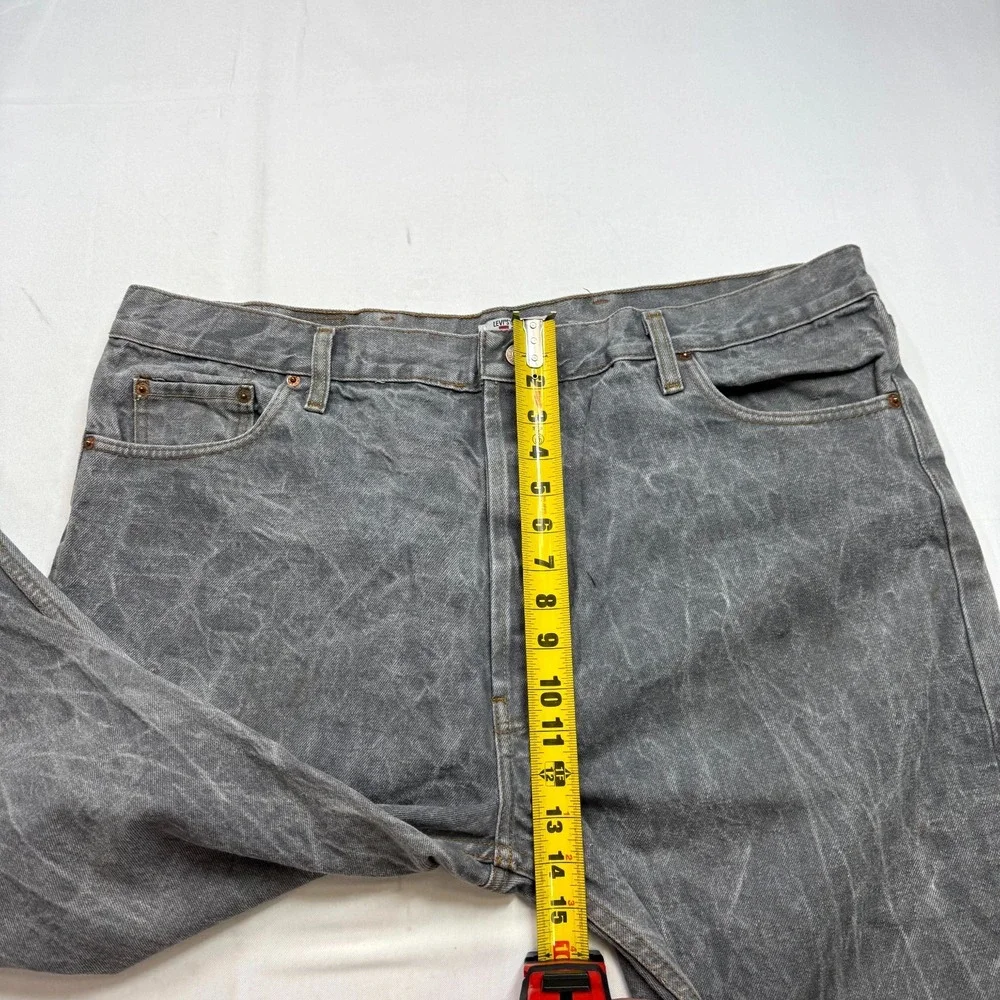 Levi's‎ 501 Straight Leg Button-Fly Jeans Mens Size 42x30 Gray Denim Cotton